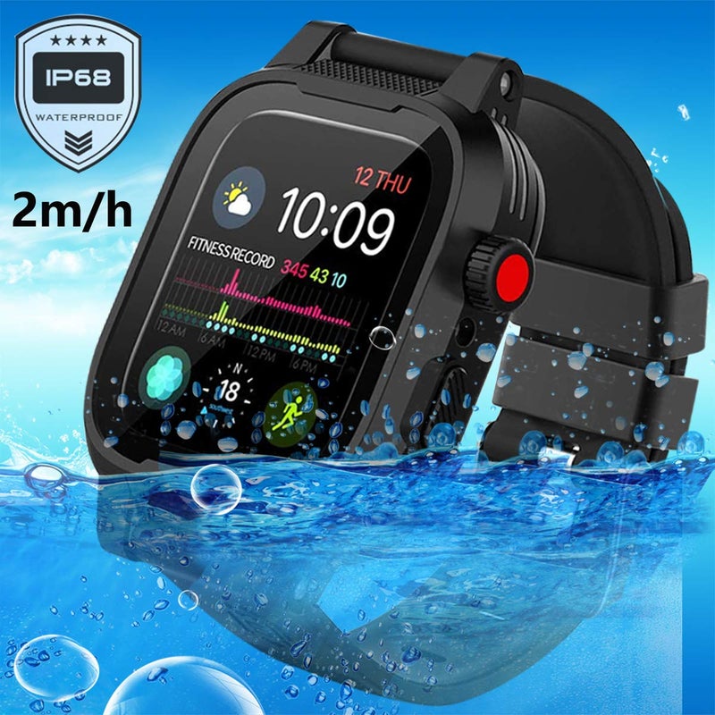 YOGRE Apple Watch 44mm Case Series 6/5/4/SE, Waterproof Protective Case with Built-in Screen Protector, Dustproof Shockproof Case for iWatch Series 6/5/4/SE - Image 3